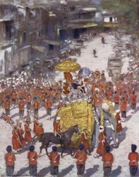 Lord and Lady Curzon entering Delhi